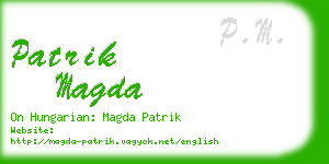 patrik magda business card